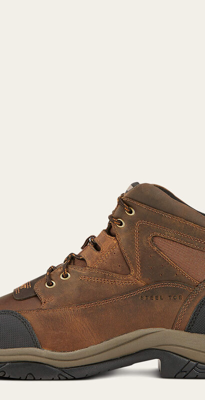 Terrain Wide Square Toe Steel Toe Work Boot Side